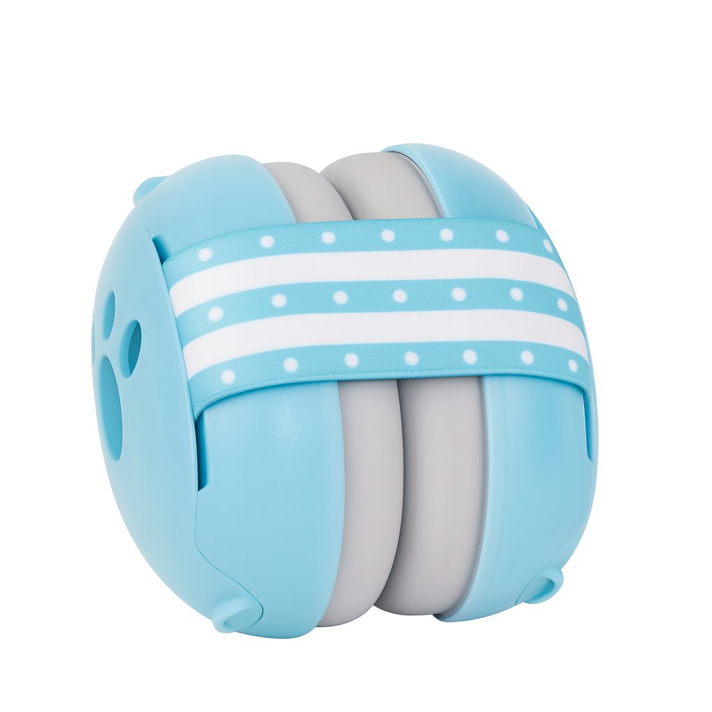 Casque anti-bruit bébé bleu, protection auditive confortable 3 à 36 mois – BabyNomade