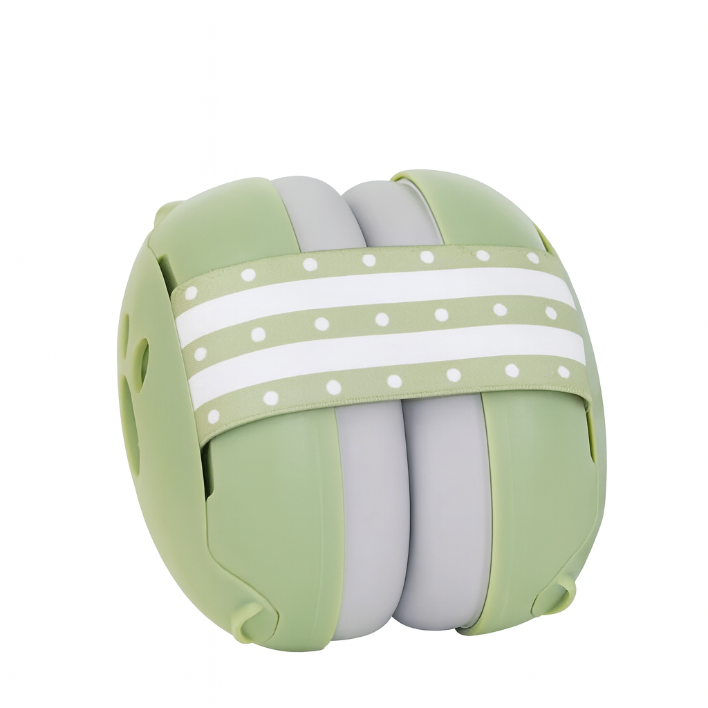 Casque anti-bruit bébé VERT, protection auditive confortable 3 à 36 mois – BabyNomade
