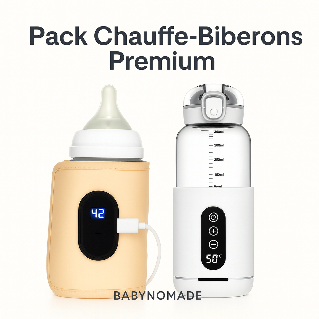 Pack composé d'un chauffe biberon premium et un compact 