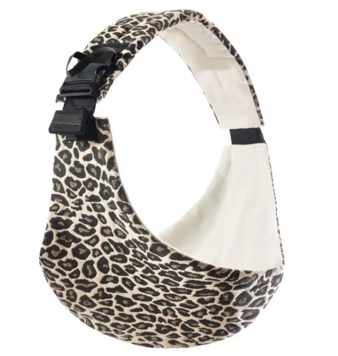 PORTE BEBE KOALA BABYNOMADE VUE DE COTE MOTIF LEOPARD