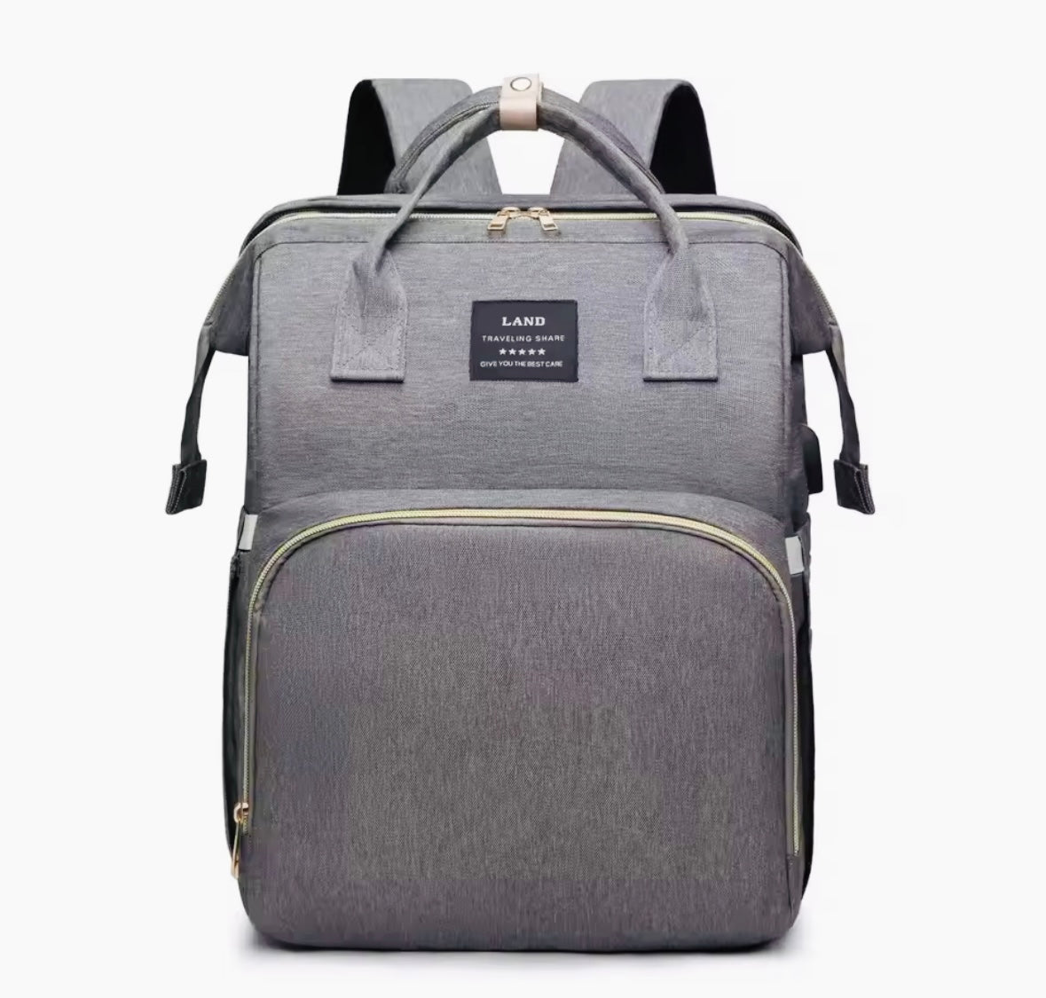 Sac à langer lit avec matelas intégré et rangement BABYNOMADE GRIS